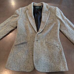 Ralph Lauren Black and White Herringbone Jacket